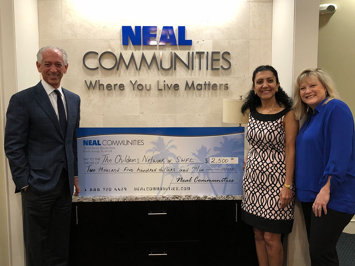 Neal Communities contributes $2,500 to the Children’s Network of Southwest Florida