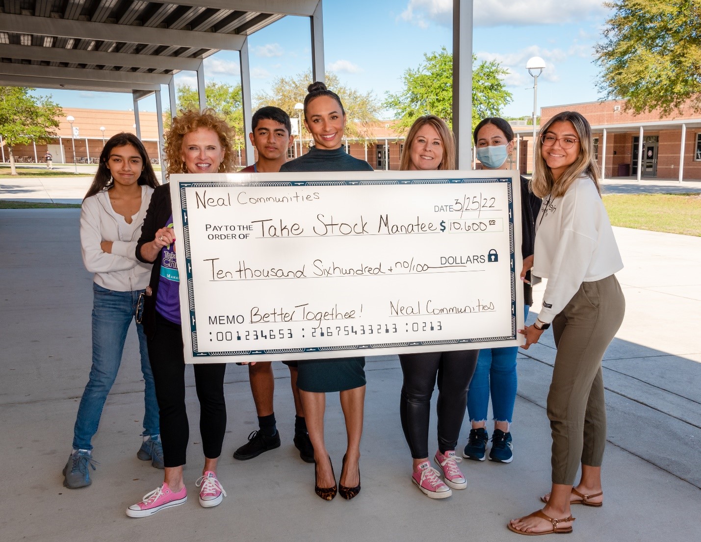 Neal Communities Funds a $10,600 Student Scholarship for Take Stock in Children of Manatee County