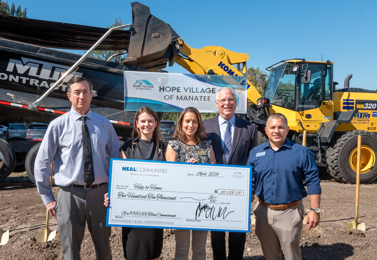 Neal Communities Pledges $500,000 to Hope Village of Manatee to Help Families Avoid Homelessness